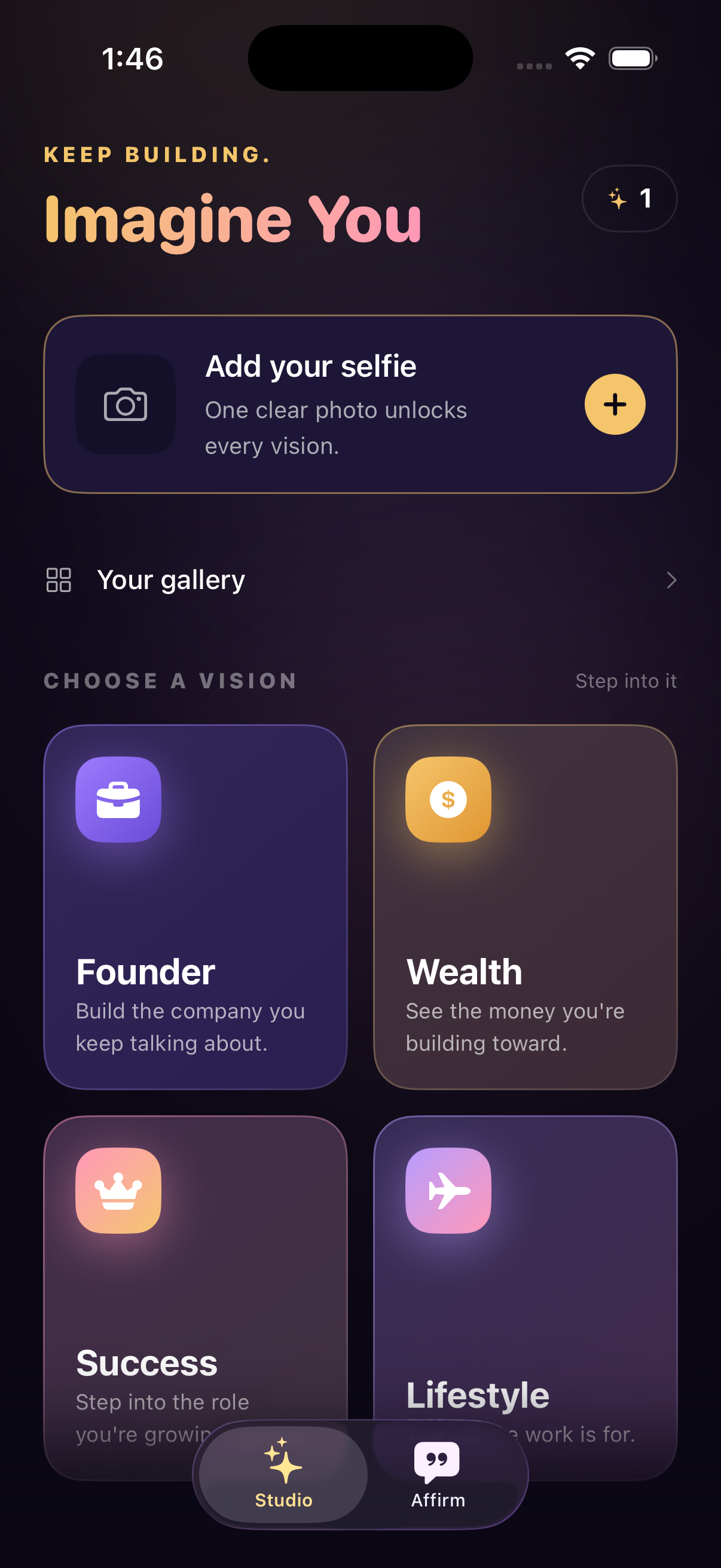 Imagine You home screen